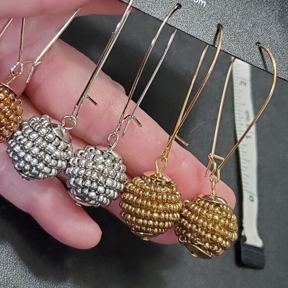 Ashley Stewart set of 3 beaded earrings - Picture 8 of 8